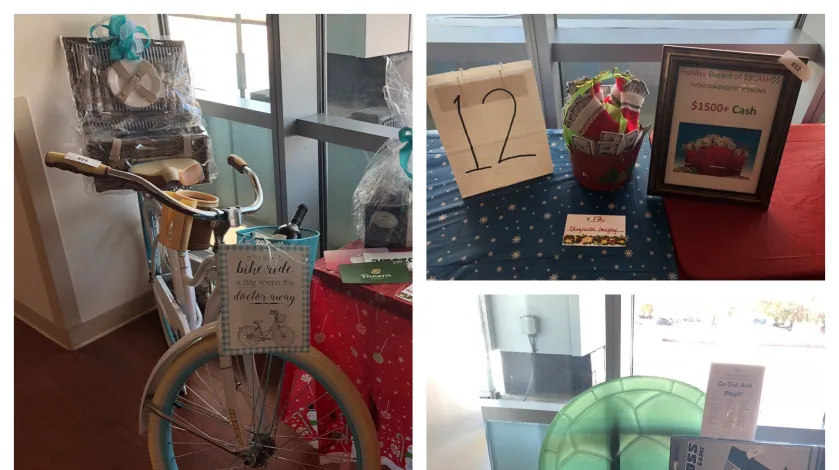 A variety of baskets on display